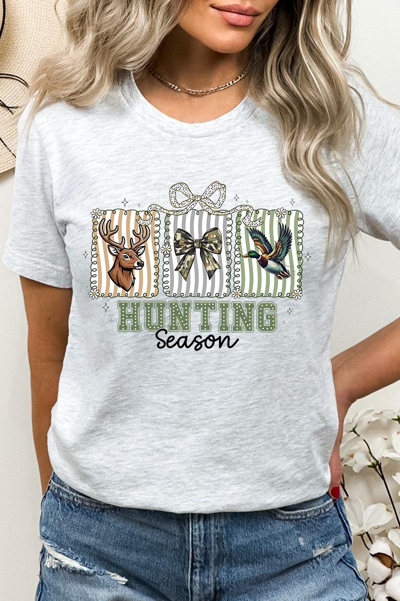 US3001-E3192 Deer & Duck Hunting Season Graphic Tee $12.5