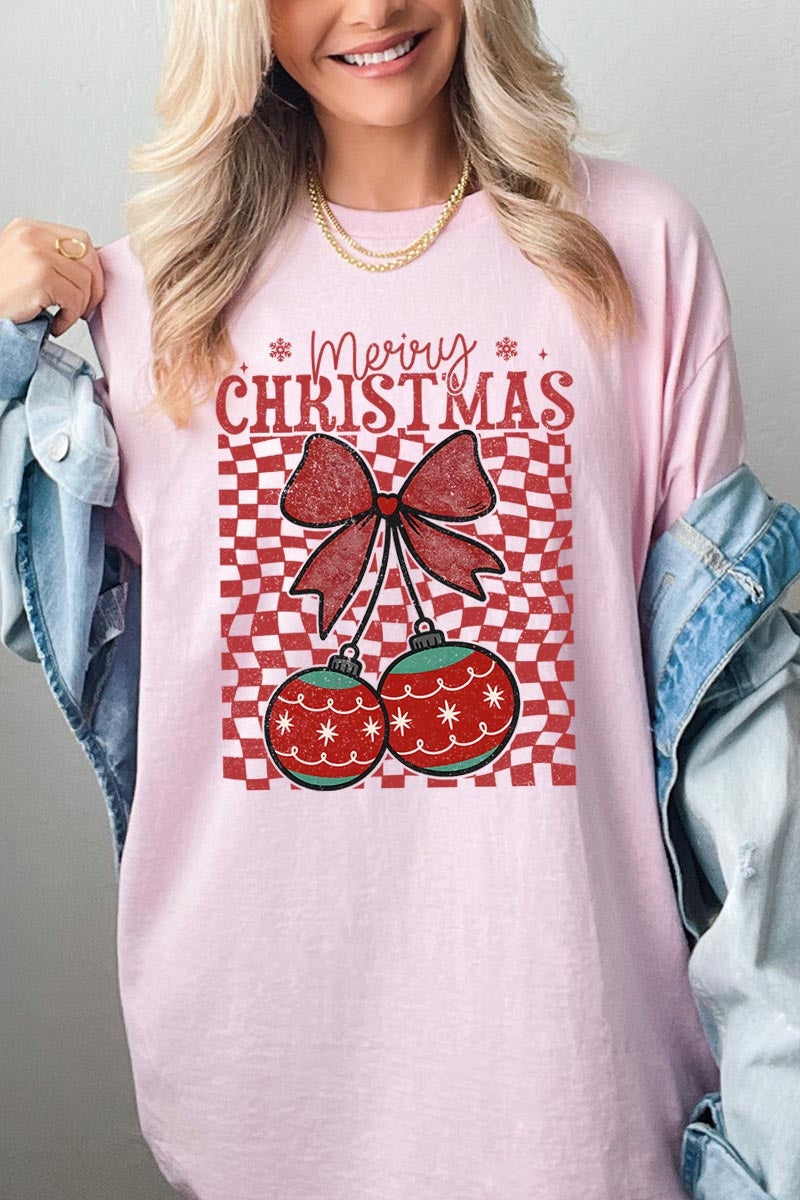 5000P-E3196 Cherry Ornament Christmas Graphic Plus Heavy Cotton Tee $12.75