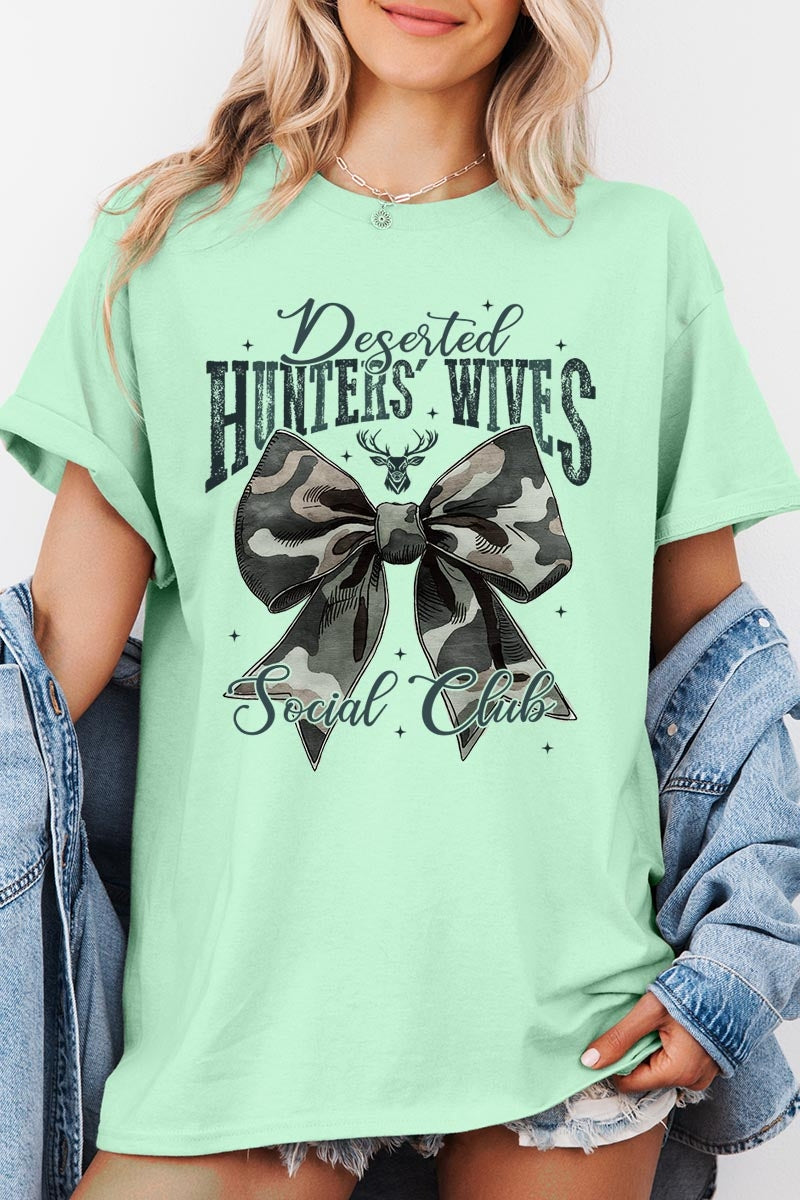 5000-E3193 Huntersu2019 Wives Social Club Graphic Heavy Cotton Tee $9