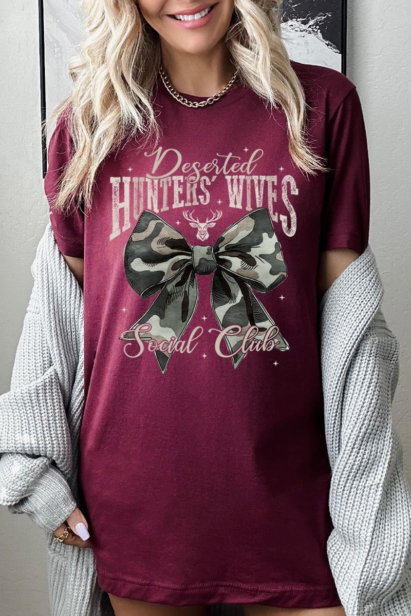 US3001-E3193 Hunters Wives Social Club Graphic Tee $12.5