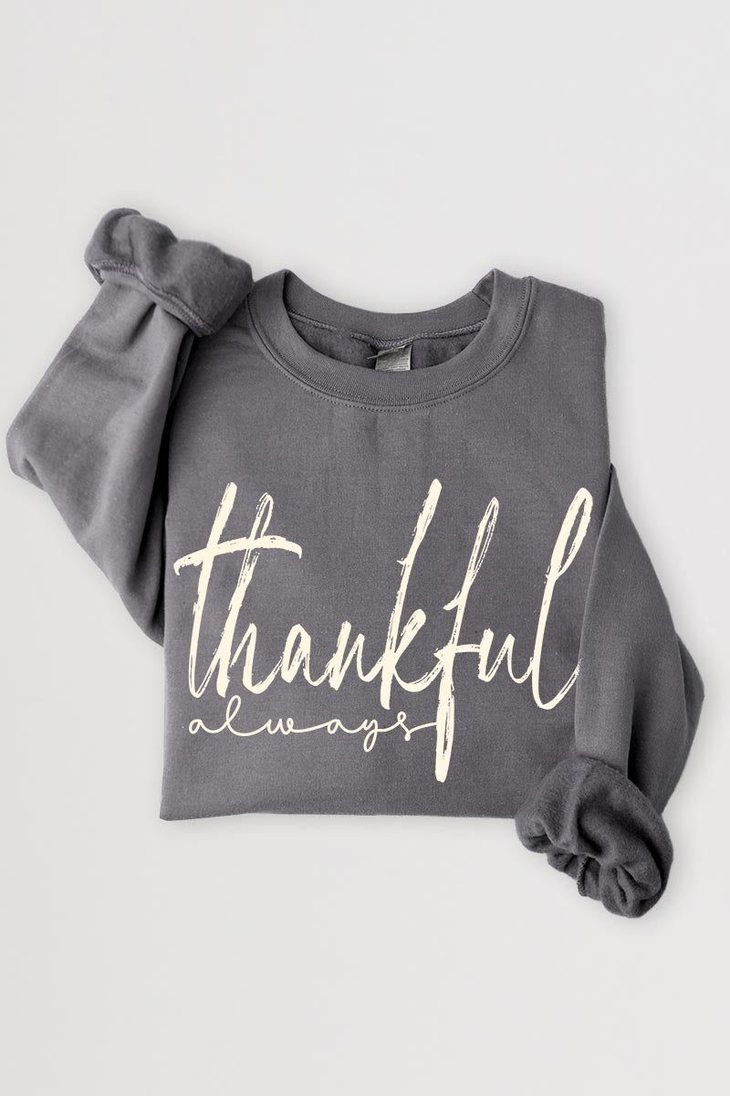 UL180-E3170 Thankful Graphic Sweatshirt $20
