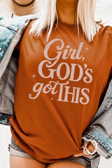US3001-E3102 Girl, Godu2019s Got This Graphic Tee $12.5