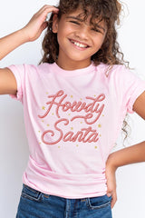 US3001Y-E3199Z Howdy Santa Kids Graphic Tee $11
