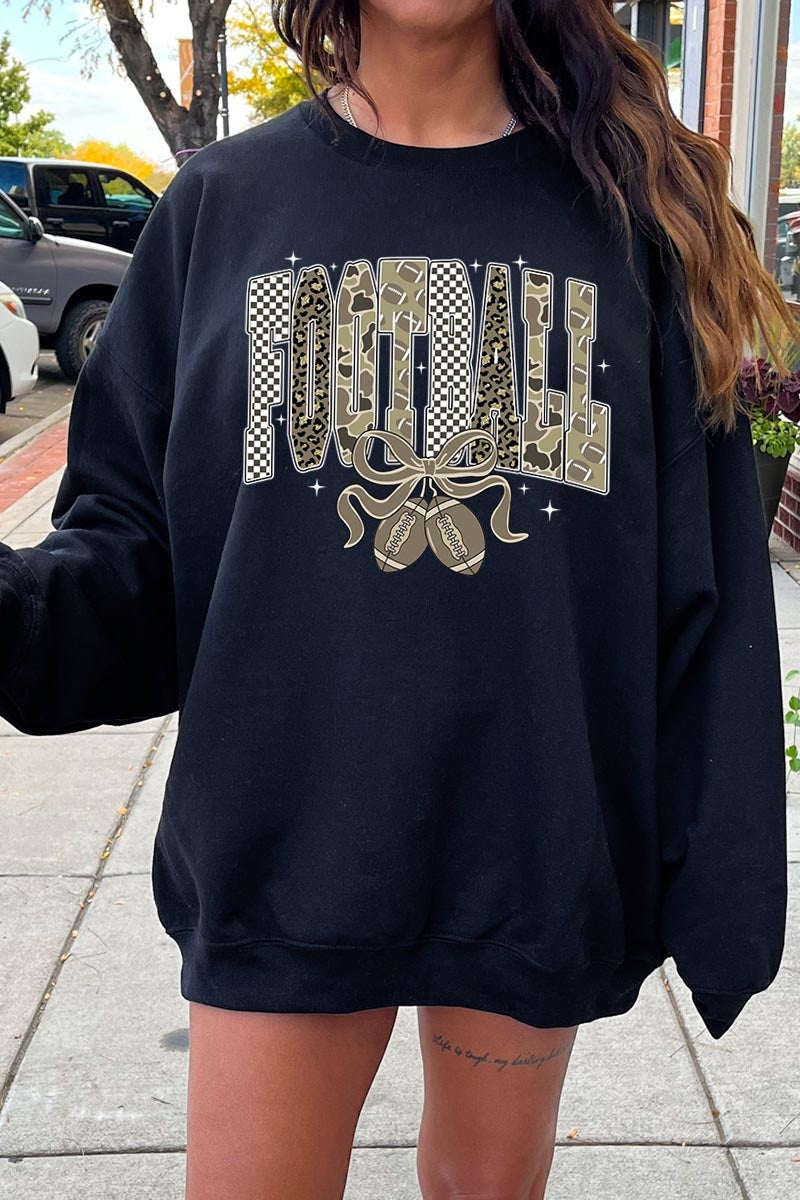 UL180P-E3132 Camo Football Graphic Plus Sweatshirt $25