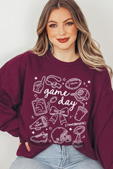 UL180P-E3081 Football Doodles Graphic Plus Sweatshirt $25