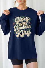 UL240P-E3220 Glory to the Newborn King Graphic Plus Long Sleeve Tee $17