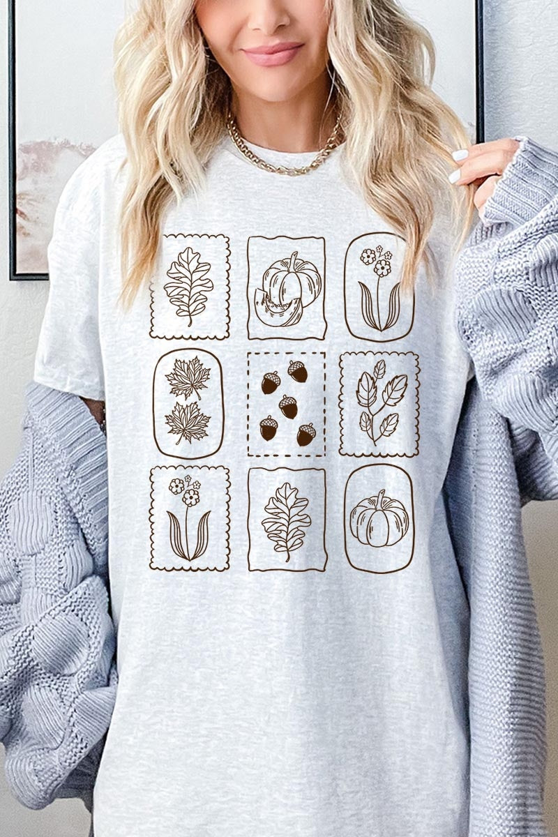 5000-E3101 Autumn Graphic Heavy Cotton Tee $9