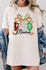 5000P-E3194 Dog Mama Christmas Paw Graphic Plus Heavy Cotton Tee $12.75