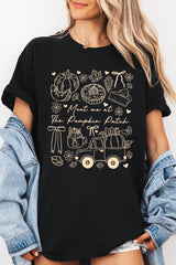 5000-E3163 Pumpkin Patch Doodle Graphic Heavy Cotton Tee $9