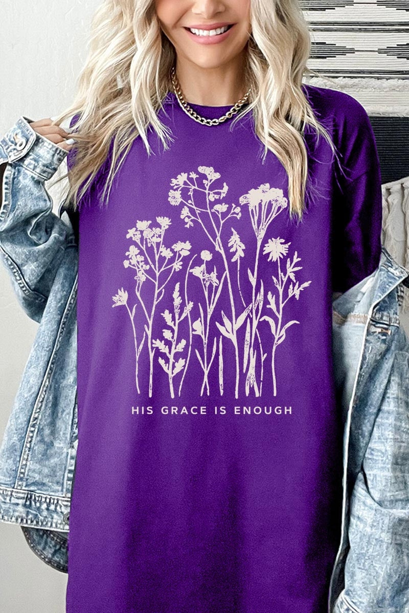 5000P-E3146 Christian Wildflower Graphic Plus Heavy Cotton Tee $12.75