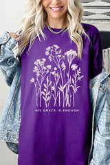 5000-E3146 Christian Wildflower Graphic Heavy Cotton Tee $9