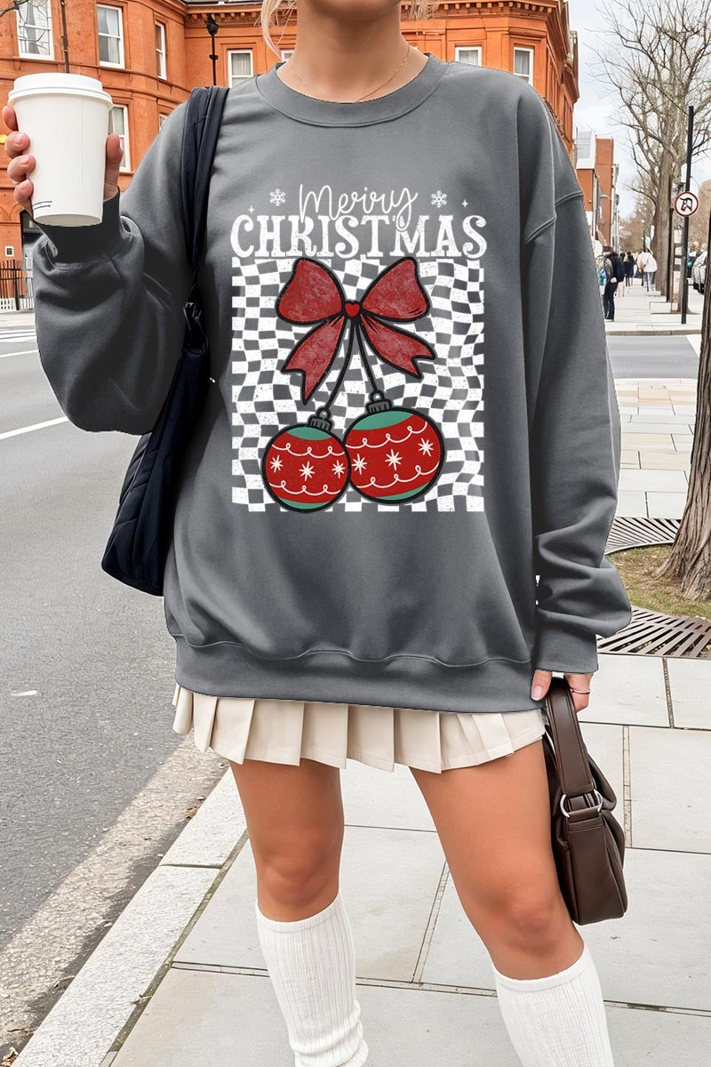 UL180-E3196 Cherry Ornament Christmas Graphic Sweatshirt $20