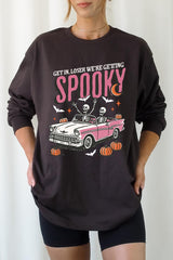 UL240P-E3142 Spooky Skeleton Graphic Plus Long Sleeve Tee $17