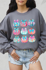 UL180-E3137 Coquette Pumpkin Graphic Sweatshirt $20