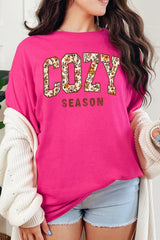5000P-E3082 Cozy Season Graphic Plus Heavy Cotton Tee $12.75