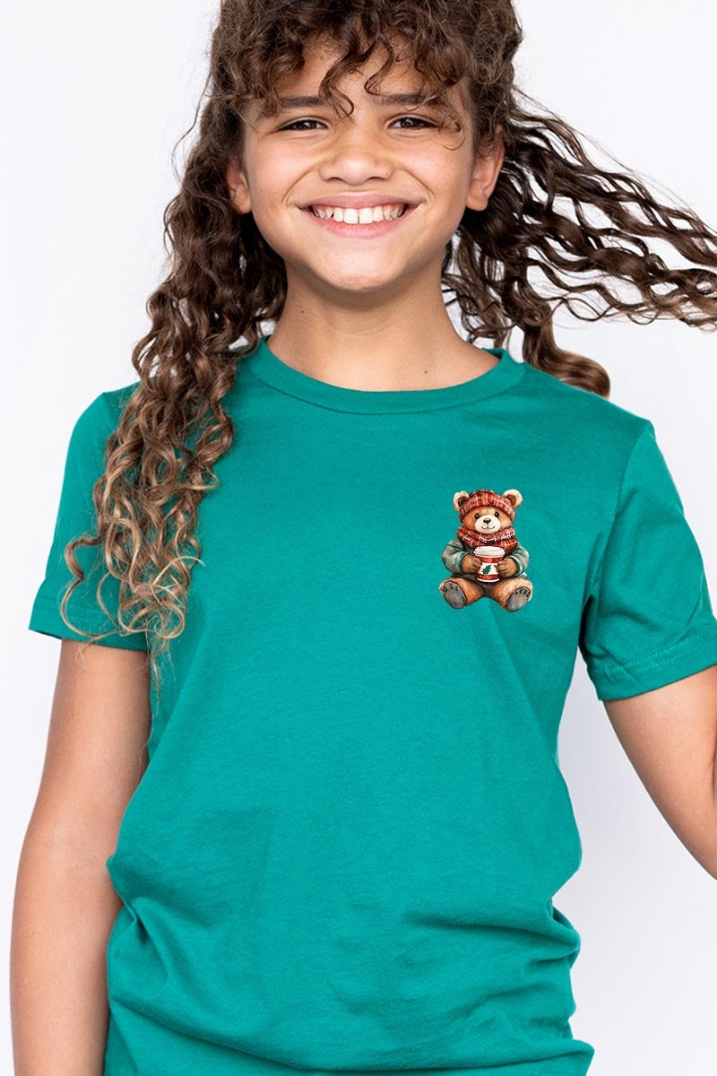 US3001Y-E3175Z Christmas bear Kids Graphic Tee $11