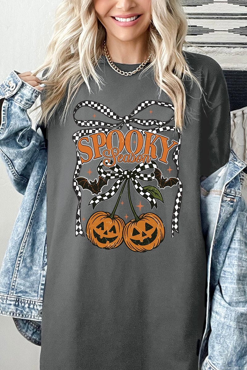 5000P-E3085 Pumpkin Cherries Graphic Plus Heavy Cotton Tee $12.75