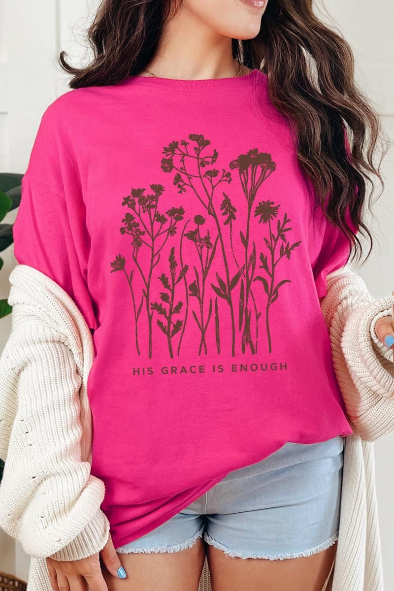 5000P-E3146 Christian Wildflower Graphic Plus Heavy Cotton Tee $12.75