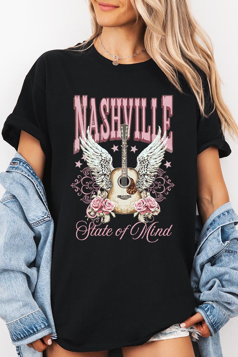 5000P-E3157 Nashville Rose Graphic Plus Heavy Cotton Tee $12.75