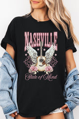 5000-E3157 Nashville Rose Graphic Heavy Cotton Tee $9