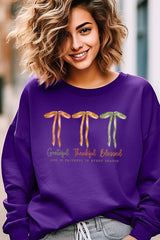 UL180-E3111 Grateful Thankful Blessed Graphic Sweatshirt $20