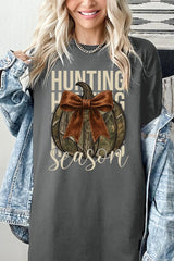 5000-E3190 Hunting Pumpkin Bow Graphic Heavy Cotton Tee $9