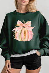 UL180-E3083 Brushstroke Pumpkin Graphic Sweatshirt $20