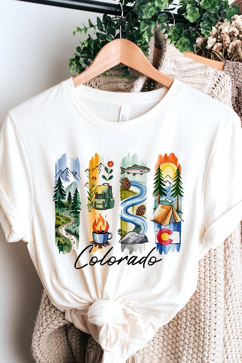 US3001P-E3061CO Colorado State Brushstroke Graphic Plus Tee $16
