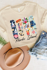 US3001P-E3061RI Rhode Island State Brushstroke Graphic Plus Tee $16