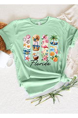 US3001-E3061FL Florida State Brushstroke Graphic Tee $12.5