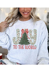 UL180-E3213 Joy to the World Graphic Sweatshirt $20