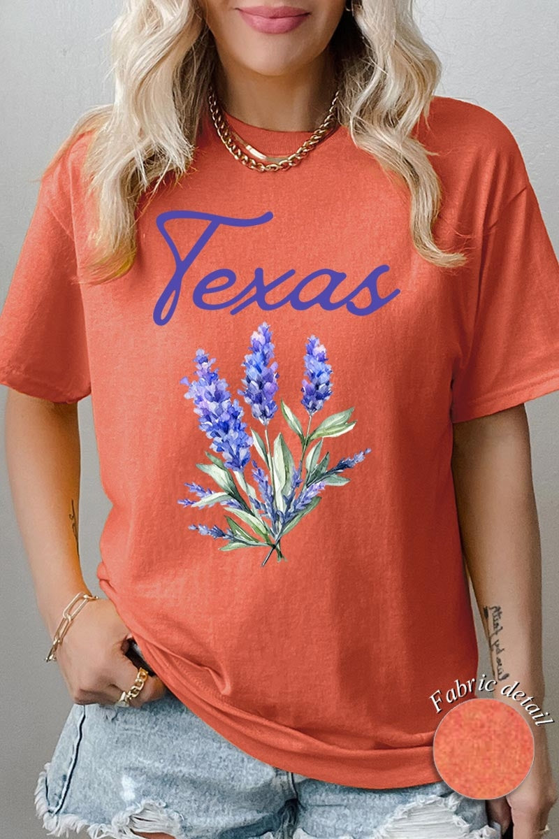 5000-E3060 Texas Bluebonnet Graphic Heavy Cotton Tee $9
