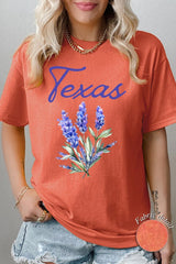 5000-E3060 Texas Bluebonnet Graphic Heavy Cotton Tee $9