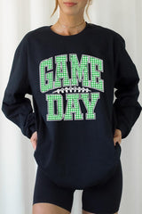 UL240P-E3128 Green Gingham Game Day Plus Long Sleeve Tee $17