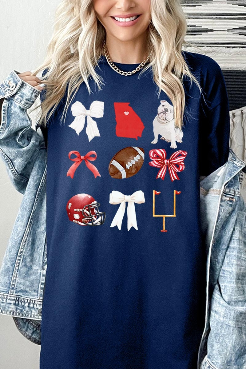 5000-E3080 Georgia Football Graphic Heavy Cotton Tee $9
