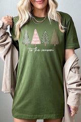 US3001P-E3218 Rustic Christmas Trees Graphic Plus Tee $16