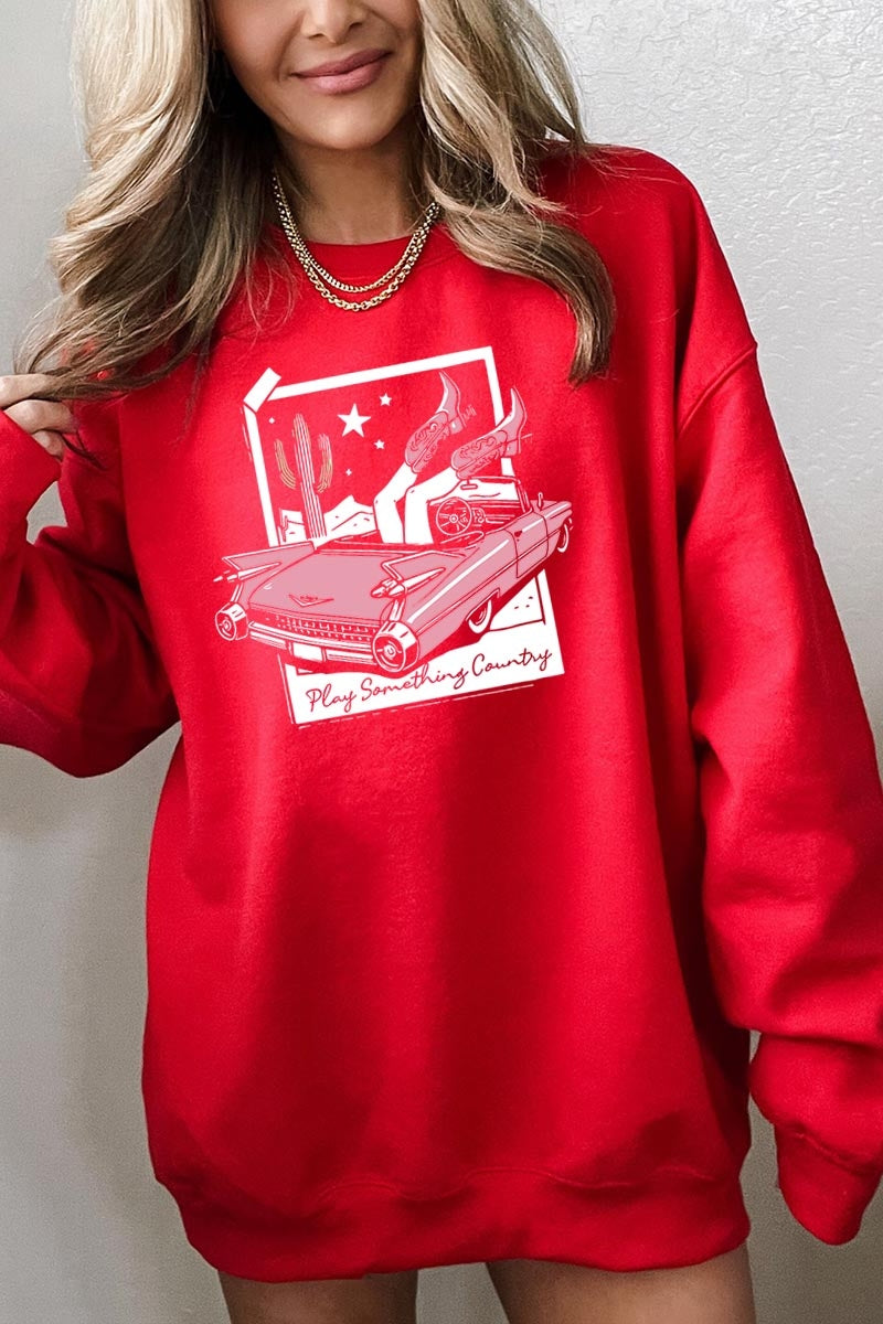 UL180-E3098 Play Something Country Graphic Sweatshirt $20