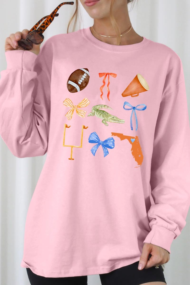 UL240P-E3078 Florida Football Graphic Plus Long Sleeve Tee $17