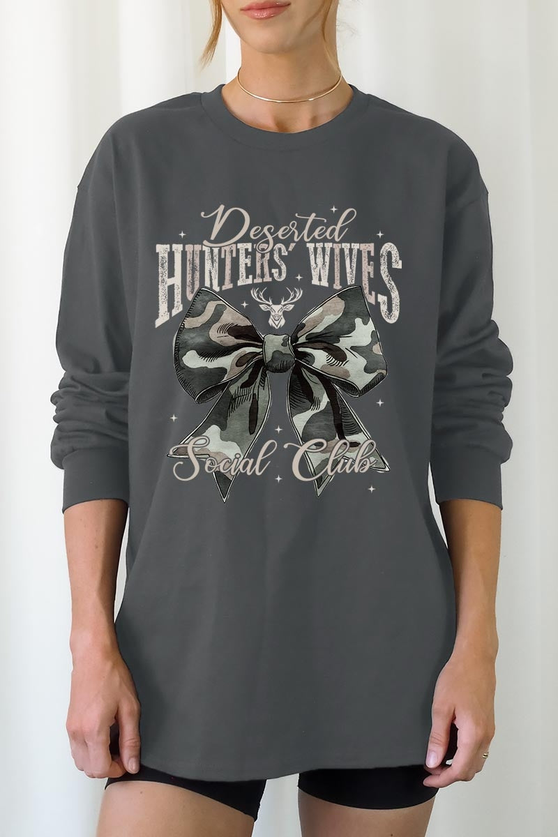 UL240P-E3193 Huntersu2019 Wives Social Club Graphic Plus Long Sleeve Tee $17