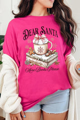 5000P-E3205 Dear Santa Books Graphic Plus Heavy Cotton Tee $12.75