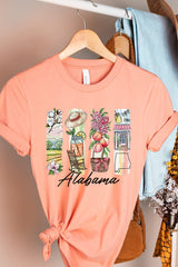 US3001-E3061AL Alabama State Brushstroke Graphic Tee $12.5