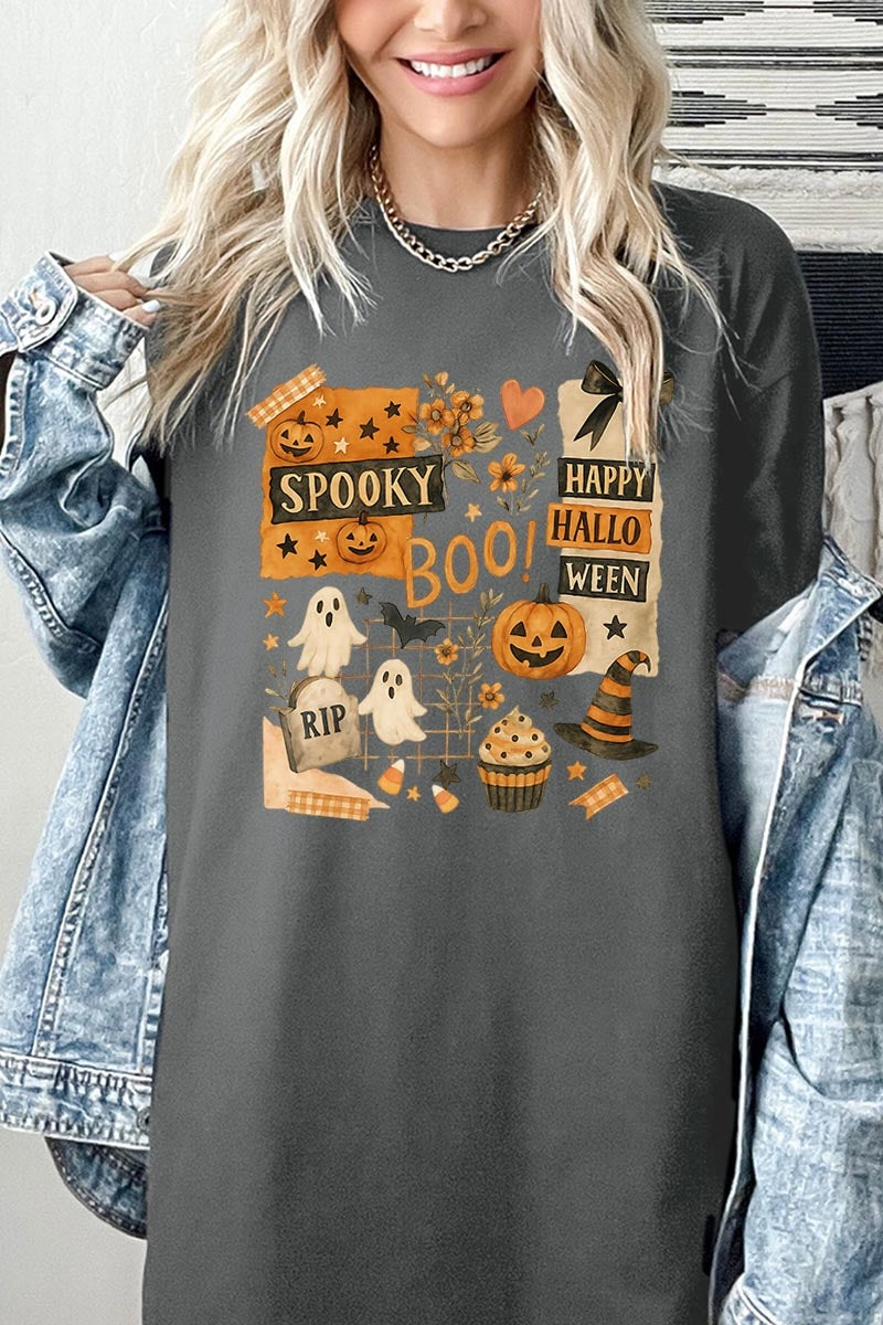 5000-E3084 Halloween collage Graphic Heavy Cotton Tee $9