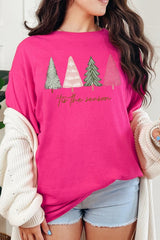 5000P-E3218 Rustic Christmas Trees Graphic Plus Heavy Cotton Tee $12.75