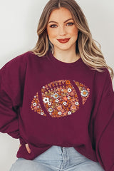 UL180-E3133 Floral Football Graphic Sweatshirt $20