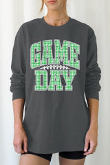 UL240P-E3128 Green Gingham Game Day Plus Long Sleeve Tee $17