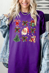 5000P-E3217 Santa Gifts & Bows Christmas Graphic Plus Heavy Cotton Tee $12.75