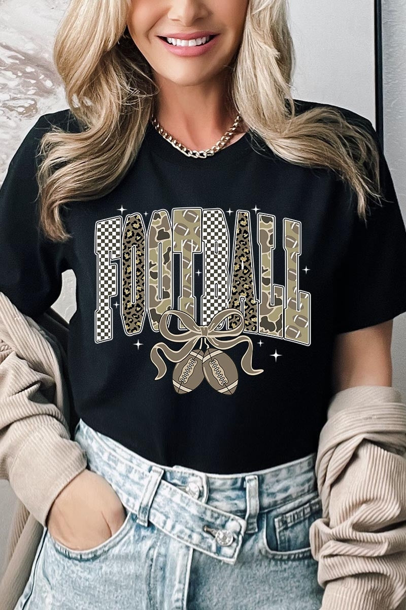 US3001P-E3132 Camo Football Graphic Plus Tee $16