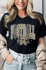 US3001-E3132 Camo Football Graphic Tee $12.5