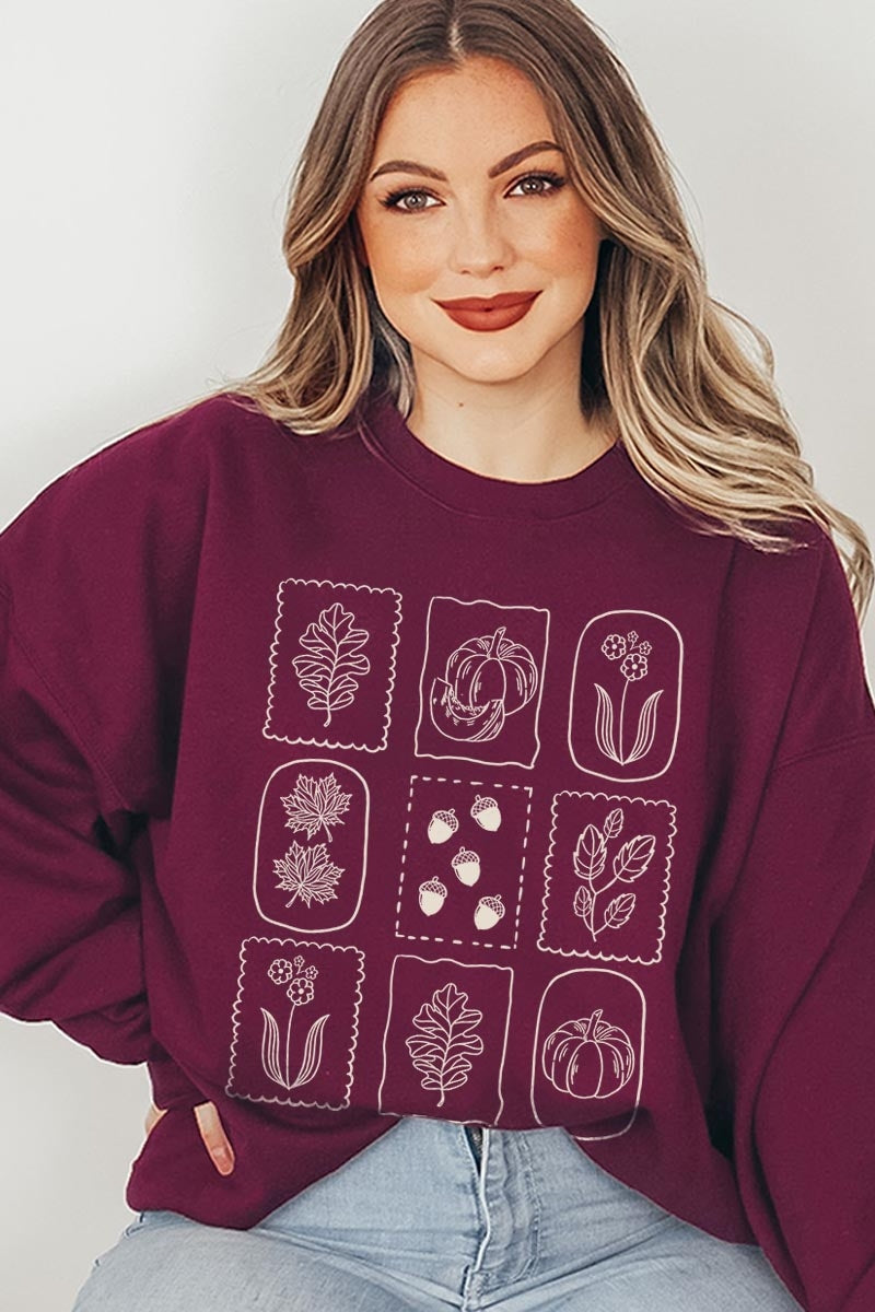 UL180-E3101 Autumn Graphic Sweatshirt $20