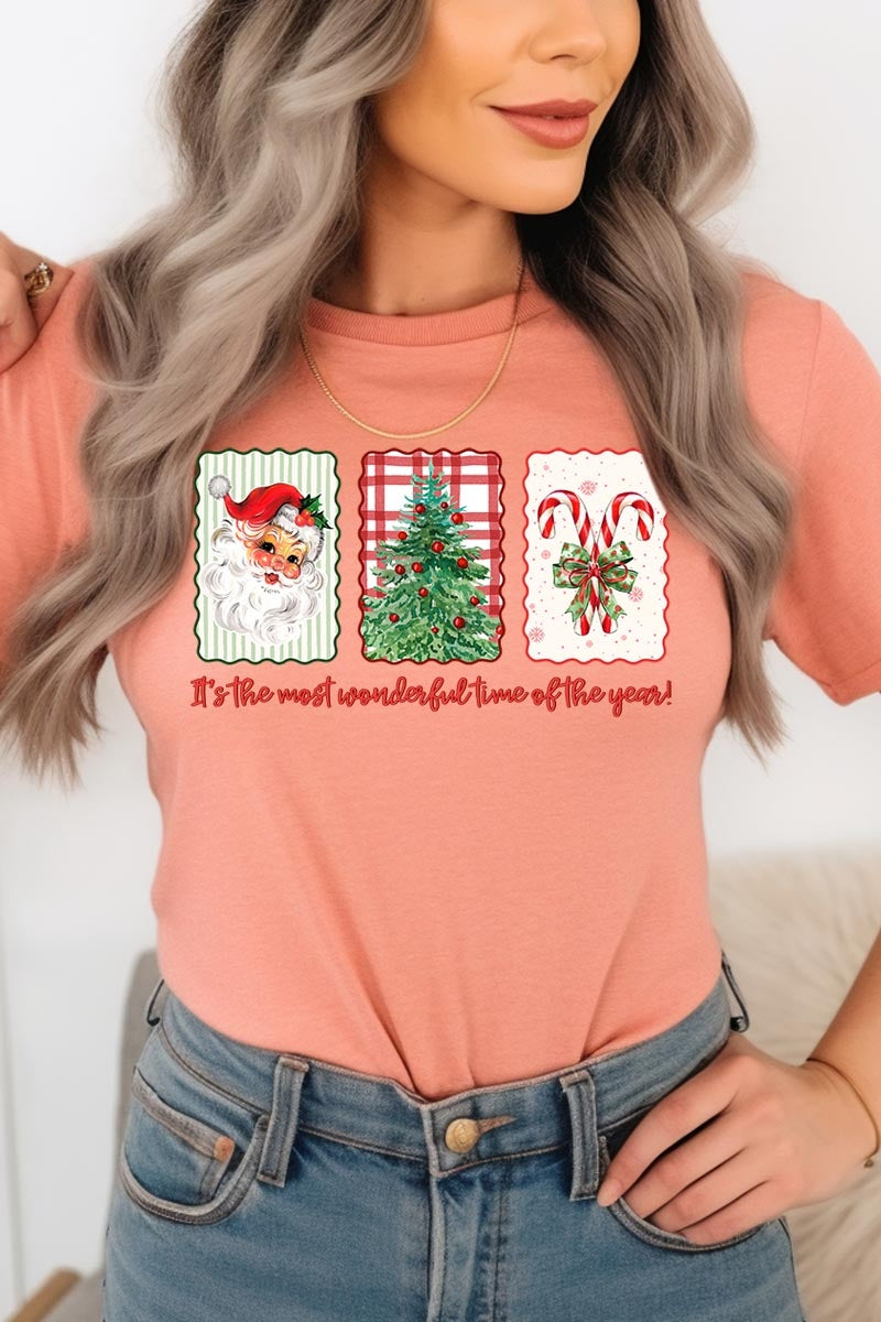 US3001P-E3201 Most Wonderful Time Graphic Plus Tee $16